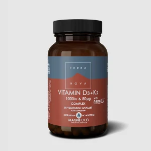 Terranova Nutrition Vitamin D3 1000iu With Vitamin K2 50ug Complex (50caps) Terranova Nutrition Vitamin D3 1000iu With Vitamin K2 50ug Complex (50caps)