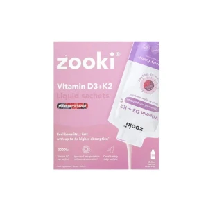 Zooki Liposomal Vitamin D3 + K2 3000iu Mixed Berry (30 Sachets)