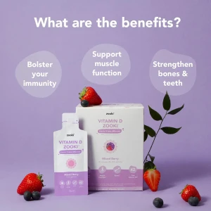 Zooki Liposomal Vitamin D3 + K2 3000iu Mixed Berry (30 Sachets)