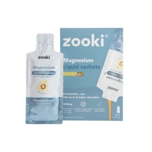 Zooki Liposomal Magnesium Bisglycinate 1500mg Pineapple (14 Sachets)
