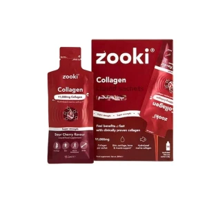 Zooki Super Strength Marine Collagen 11000mg Sour Cherry (14 Sachets)