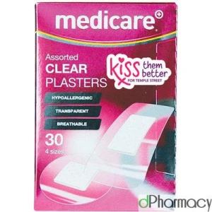 Medicare Transparent 30 Plasters Assorted