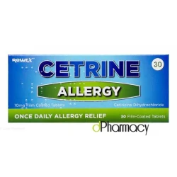 Cetrine Allergy 10mg Tablets (30 tabs) Cetrine Allergy 10mg Tablets (30 tabs)