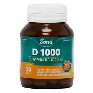 Sona D1000 Vitamin D3 1000iu (30) Sona D1000 Vitamin D3 1000iu (30)