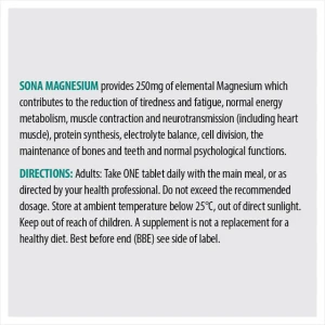 Sona Magnesium 250Mg 60 Tablets