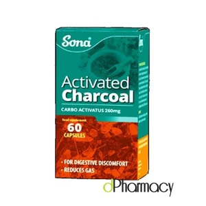 Sona Activated Charcoal 200Mg Capsules (60) Sona Activated Charcoal 200Mg Capsules (60)