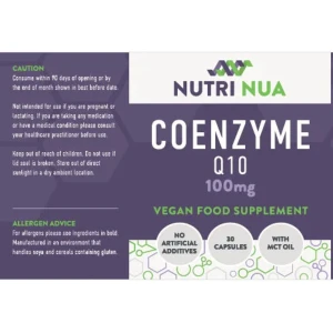 Nutri Nua Coenzyme Q10 100mg Vegan (30cap) Nutri Nua Coenzyme Q10 100mg Vegan (30cap)