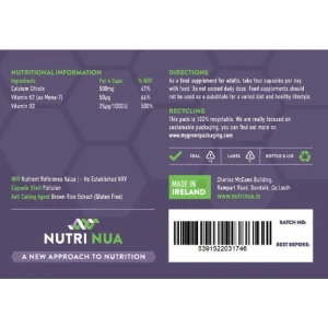 Nutri Nua Calcium Citrate 500mg Vegan (90 cap) Nutri Nua Calcium Citrate 500mg Vegan (90 cap)