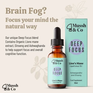 Mussh & Co Deep Focus Lions Mane Drops (50 ml) Mussh & Co Deep Focus Lions Mane Drops (50 ml)