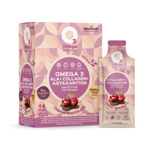O3omega Smoothies Cherry Choc Omega 3 Astaxanthin & Collagen (14 sachets)
