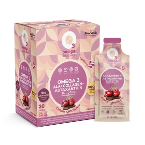 O3omega Smoothies Cherry Choc Omega 3 Astaxanthin & Collagen (30sachets)