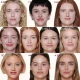 Multiple faces showing results of Sculpted By Aimee Connolly Cream Cushion Foundation 