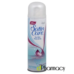 Gillette Satin Care Shaving Gel Dry Skin 200Ml Gillette Satin Care Shaving Gel Dry Skin 200Ml