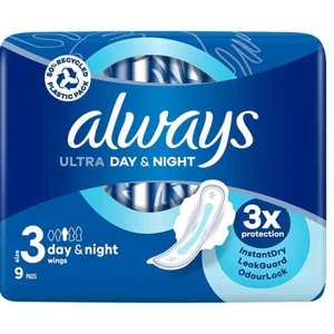Always Ultra Day & Night Pads With Wings 3 (9) Always Ultra Day & Night Pads With Wings 3 (9)