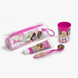 Barbie Dental Toiletry Bag 3 Piece Gift Set Barbie Dental Toiletry Bag 3 Piece Gift Set