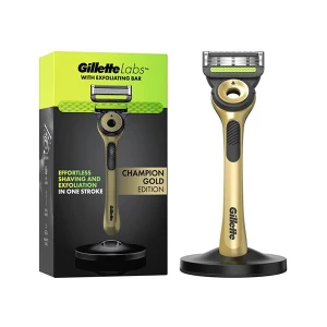 Gillette Labs Exfoliating Razor Gold & Stand