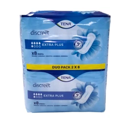 Tena Lady Discreet Extra Plus Duo Pack 2X 8 Pads Tena Lady Discreet Extra Plus Duo Pack 2X 8 Pads
