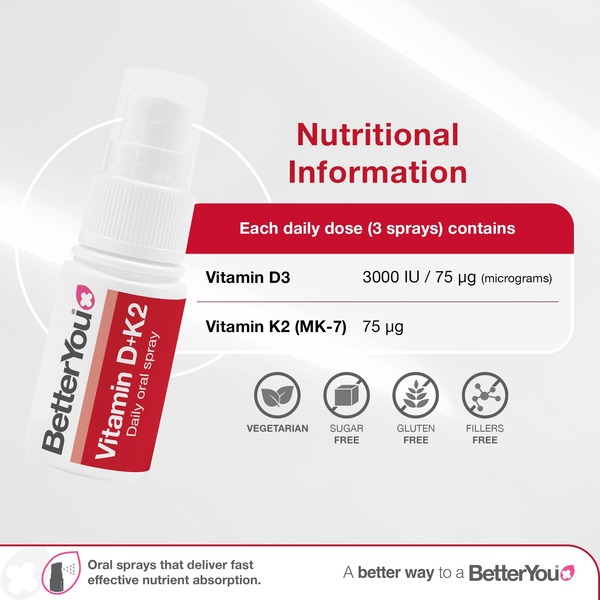 Better You Vitamin D + K2 Oral Spray (12ml)