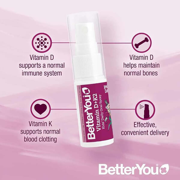 BetterYou Vitamin D + K2 Kids Oral Spray 15ml BetterYou Vitamin D + K2 Kids Oral Spray 15ml