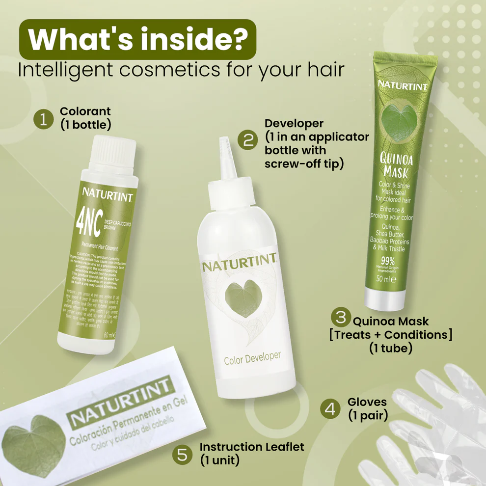 Naturtint Permanent Gel 4NC Deep Cappuccino Brown (170 ml)