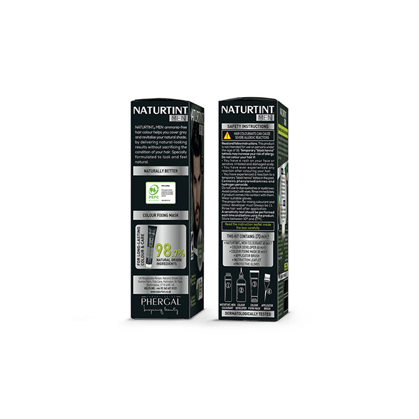 Naturtint Men Permanent Hair Colour Gel 1N Black (170 ml) Naturtint Men Permanent Hair Colour Gel 1N Black (170 ml)