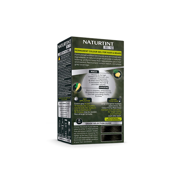 Naturtint Men Permanent Hair Colour Gel 1N Black (170 ml) Naturtint Men Permanent Hair Colour Gel 1N Black (170 ml)