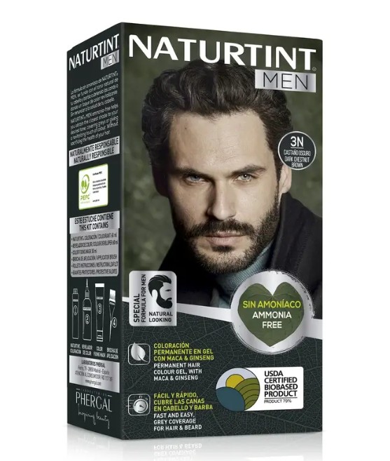 Naturtint Men Permanent Hair Colour Gel 3N Dark Chestnut Brown (170 ml) Naturtint Men Permanent Hair Colour Gel 3N Dark Chestnut Brown (170 ml)