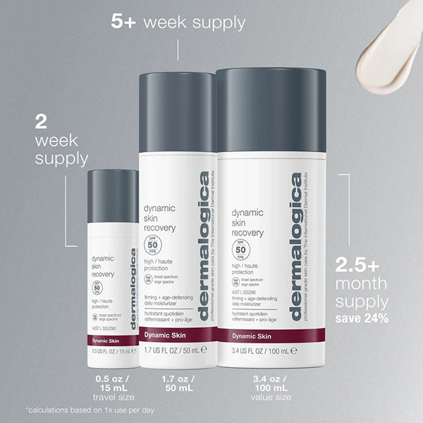 Dermalogica Dynamic Skin Recovery SPF50 Moisturiser Jumbo 100ml Dermalogica Dynamic Skin Recovery SPF50 Moisturiser Jumbo 100ml