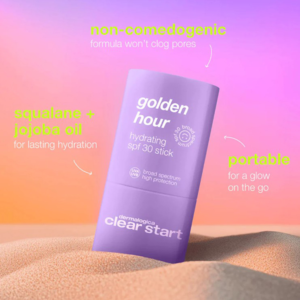 Dermalogica Clear Start Golden Hour Hydrating Spf 30 Stick won't clog pores Dermalogica Clear Start Golden Hour Hydrating Spf 30 Stick won't clog pores