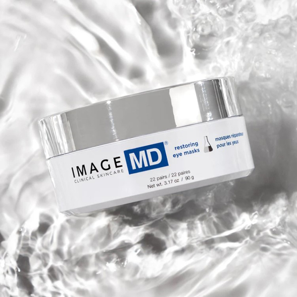 Closed jar of Image Skincare MD Restoring Eye Masks Closed jar of Image Skincare MD Restoring Eye Masks