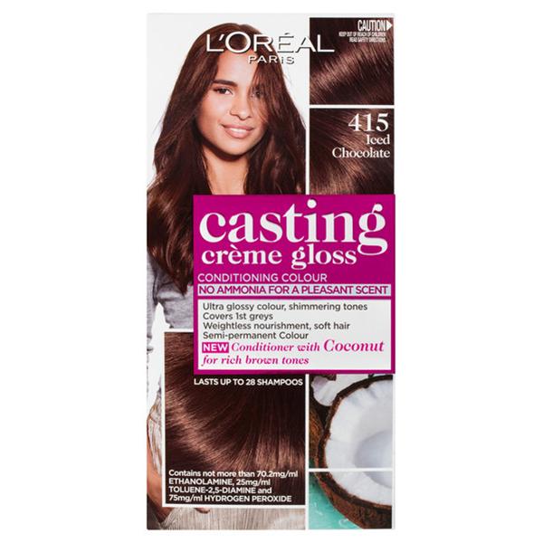 LOreal Casting Creme Gloss Semi Permanent Hair Colour 415 Iced Chocolate LOreal Casting Creme Gloss Semi Permanent Hair Colour 415 Iced Chocolate