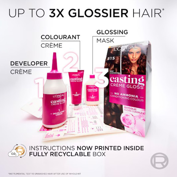 LOreal Casting Creme Gloss Semi Permanent Hair Colour 500 Medium Brown