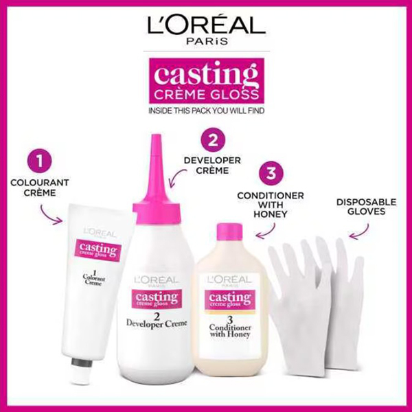 LOreal Casting Creme Gloss Semi Permanent Hair Colour 500 Medium Brown