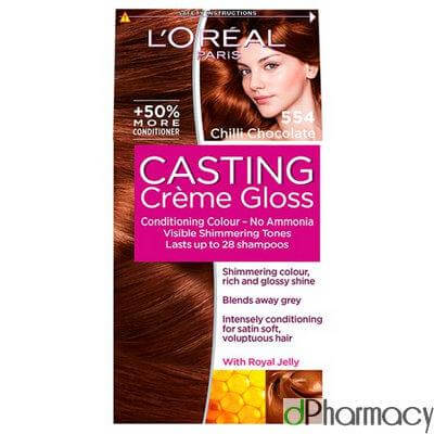LOreal Casting Creme Gloss Semi Permanent Hair Colour 554 Chili Chocolate LOreal Casting Creme Gloss Semi Permanent Hair Colour 554 Chili Chocolate