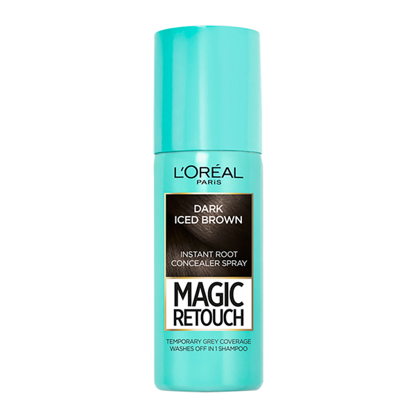 LOreal Magic Retouch Hair Colour & Root Cover Up Spray Iced Brown 6  75Ml