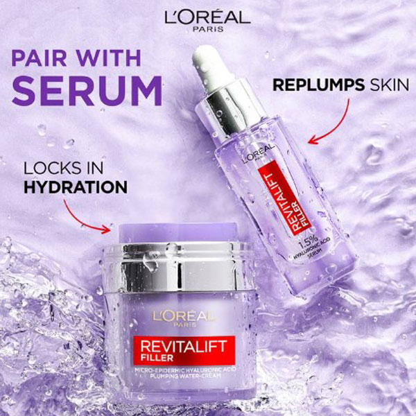 LOreal Revitalift Filler Plumping Water Cream 50ml LOreal Revitalift Filler Plumping Water Cream 50ml
