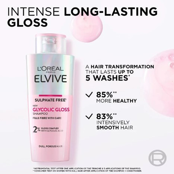 LOreal Elvive Glycolic Gloss Shampoo 200ml LOreal Elvive Glycolic Gloss Shampoo 200ml