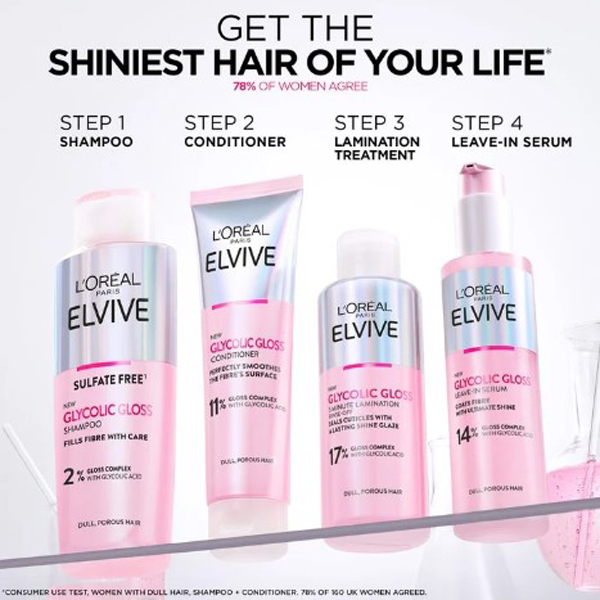 LOreal Elvive Glycolic Gloss Shampoo 200ml LOreal Elvive Glycolic Gloss Shampoo 200ml