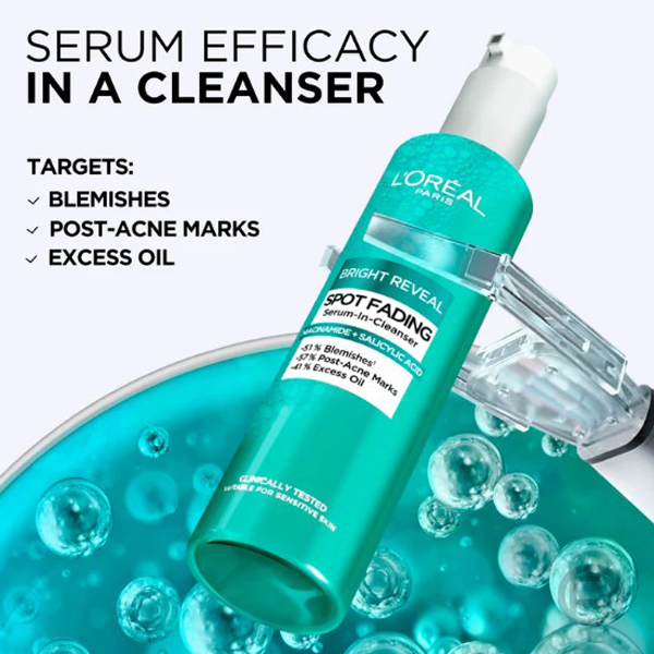 LOreal Bright Reveal Spot Fading Serum In Cleanser 150ml