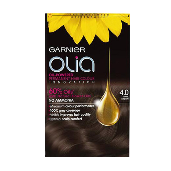 Garnier Olia Permanent Hair Colour 4.0 Dark Brown Garnier Olia Permanent Hair Colour 4.0 Dark Brown