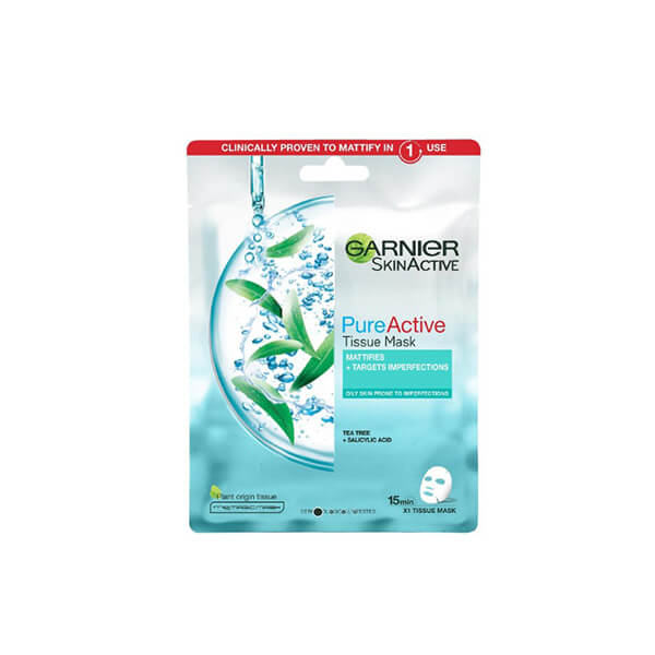 Garnier Pure Active Tea Tree & Salicylic Acid Sheet Mask 23g