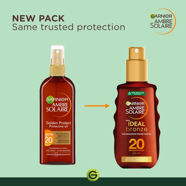 Garnier Ambre Solaire Ideal Bronze Oil Spf20 150ml Garnier Ambre Solaire Ideal Bronze Oil Spf20 150ml