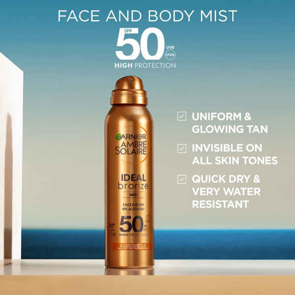 Garnier Ambre Solaire Ideal Bronze Mist Spf 50 150ml Garnier Ambre Solaire Ideal Bronze Mist Spf 50 150ml