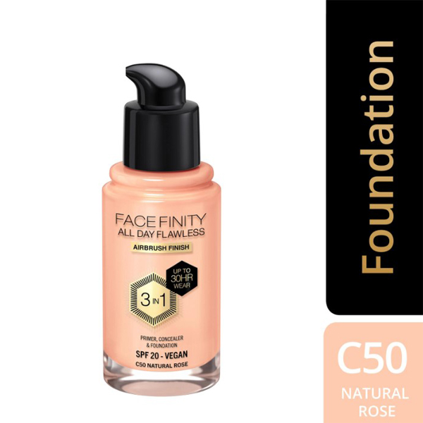 Max Factor All Day Flawless Foundation C50 Natural Rose 30ml Max Factor All Day Flawless Foundation C50 Natural Rose 30ml