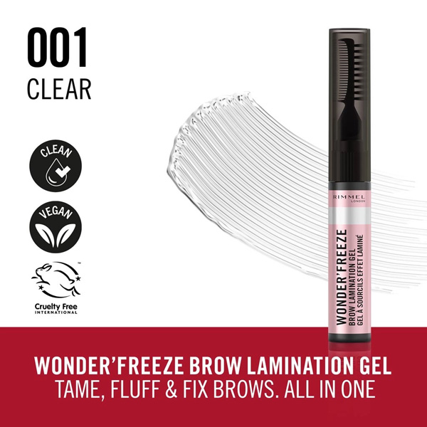 Rimmel Wonderfreeze Brow Lamination Gel 001 Clear Rimmel Wonderfreeze Brow Lamination Gel 001 Clear