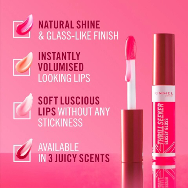 Rimmel Thrill Seeker Glassy Gloss Pink To The Berry 350 Rimmel Thrill Seeker Glassy Gloss Pink To The Berry 350