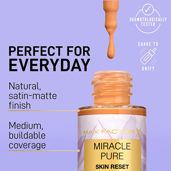 Max Factor Miracle Pure Skin Reset 2 In 1 Serum Found No 40-60 Light 30ml Max Factor Miracle Pure Skin Reset 2 In 1 Serum Found No 40-60 Light 30ml