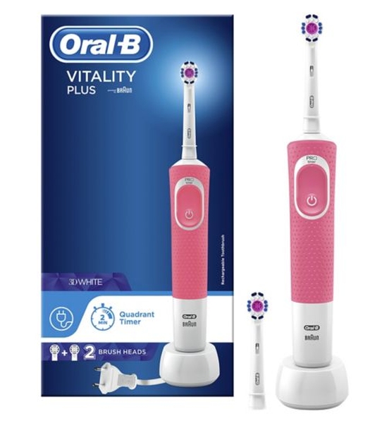 Braun Oral B Vitality Plus White Electric Toothbrush Braun Oral B Vitality Plus White Electric Toothbrush