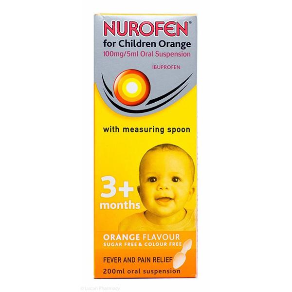 Nurofen For Children 100mg Oral Suspension Orange 200ml Nurofen For Children 100mg Oral Suspension Orange 200ml