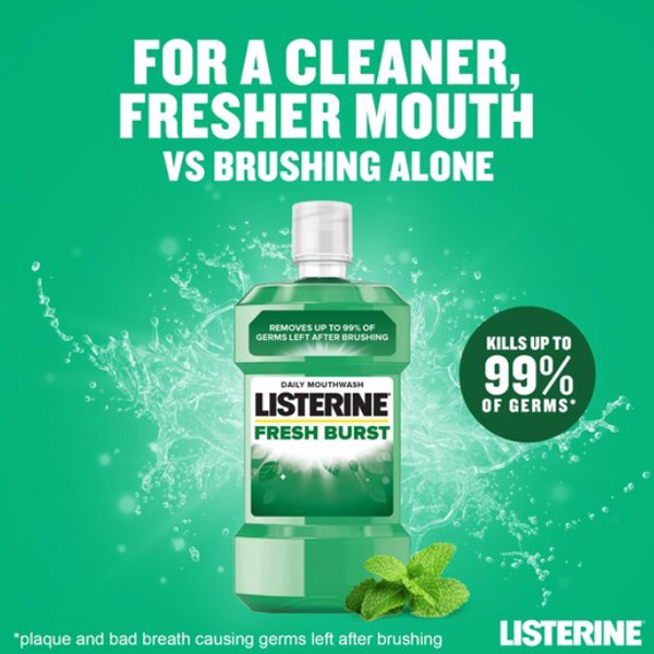 Listerine Fresh Burst Mouthwash 500ml Listerine Fresh Burst Mouthwash 500ml